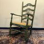 Dutch Vintage Ladderback Rocking Chair Image 2
