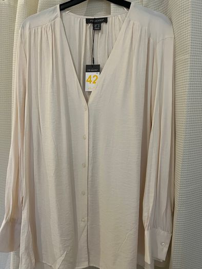 New Cream Satin Shirt