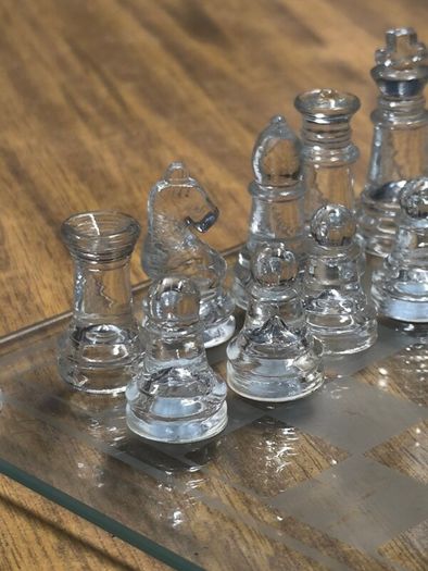 Glass chess set