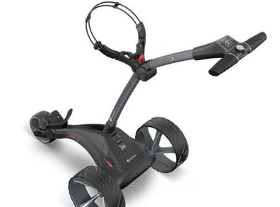 6wk old S1 motocaddy elec trolley + extras