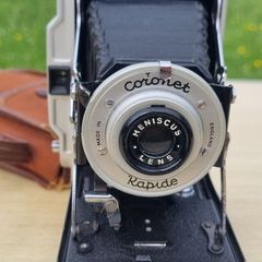 Coronet Rapide vintage 120 film folding camera with Meniscus lens