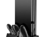 New PS4 Dual Controller Charger Console Vertical Docking Cooling Fan Stand #1380