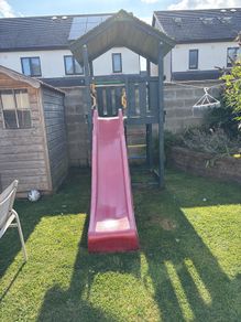 Slide and playhouse