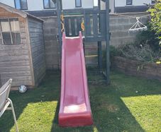 Slide and playhouse
