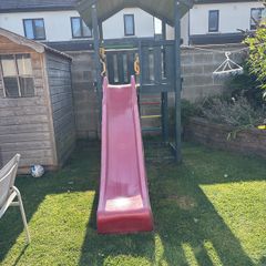 Slide and playhouse