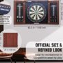 Dartboard and Cabinet Set, Ready-to-Play Bundle Official Size Dartboard Cabinet, Steel Tip Dart Hideaway Cabinet, Features LED Light Image 7