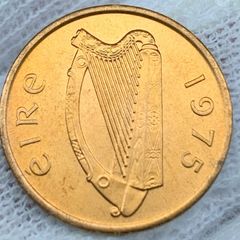 Ireland 1975 1/2p Half Penny Lustrous Stunning Gem Bu