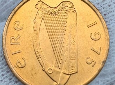 Ireland 1975 1/2p Half Penny Lustrous Stunning Gem Bu