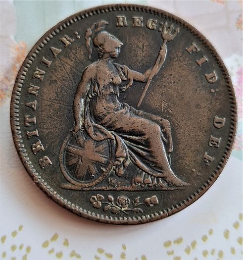 Great Britain. Uk Penny 1853 .queen Victoria Great Coin