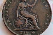 Great Britain. Uk Penny 1853 .queen Victoria Great Coin