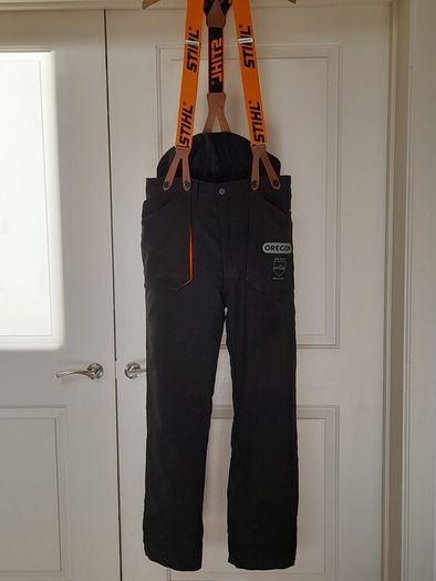 chain saw trousers and braces