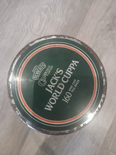 Jack Charlton world cuppa 1990 tea bag tin