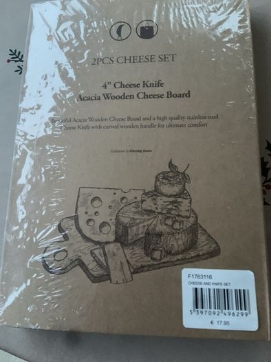 Acacia wood new cheese set