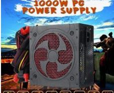 Jrcc 1000w 12v Silent Pc Power Supply Gaming Pci Sata Atx 2.31, New.
