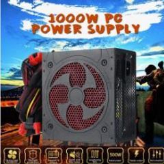 Jrcc 1000w 12v Silent Pc Power Supply Gaming Pci Sata Atx 2.31, New.