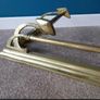 Art Nouveau brass fire fender {23cm H x 134 cm W x 37 cm D} Image 3