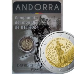 Andorra 2 Euro Base Metals Brilliant Uncirculated Coin 2024 - Mountain Bike World Championship