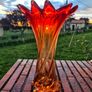 Large Murano red tulip vase Image 2