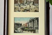 Framed Original Vintage Dublin Postcards Sackville Street &amp; Trinity College