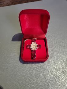 Beautiful virgin mary cross necklace