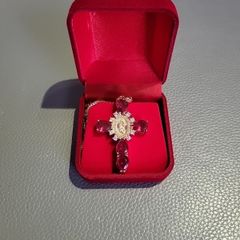 Beautiful virgin mary cross necklace