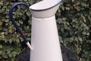 Vintage Enamel Water Jug Pitcher