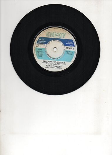 Dermot Obrien And His Clubmen The Merry Ploughboy (off To Dublin In The Green) 1966 Irish Pressing 45