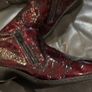 Riker Ankle Shoe Boots Patent Deep Burgundy Women's UK 7.5 Image 3