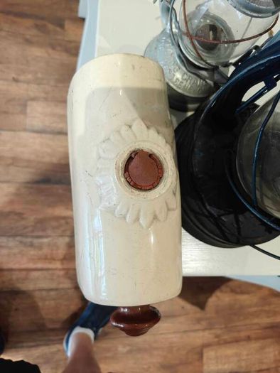 Lamps and Antique foot warmer