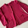 Brand New Girls Cotton Rich Pink Cardigan with Sequins Image 3