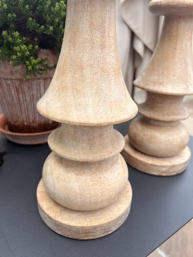wood candle holders 40x12cm