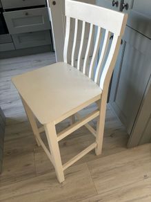 2 x off white IKEA stools