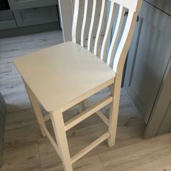 2 x off white IKEA stools