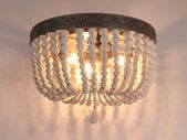 BRAND NEW Antique lime white round wooden beads living room bedroom dining cafe ceiling light