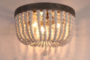 BRAND NEW Antique lime white round wooden beads living room bedroom dining cafe ceiling light