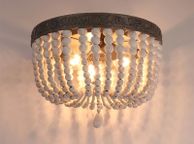main image for ad BRAND NEW Antique lime white round wooden beads living room bedroom dining cafe ceiling light