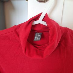Zara red turtle neck girls size 5-6 years