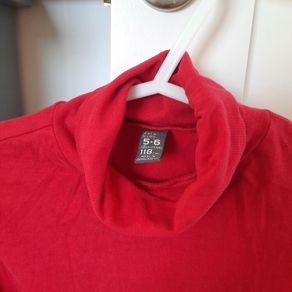 Zara red turtle neck girls size 5-6 years