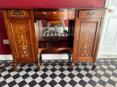 Victorian Inlaid Hallway Sideboard