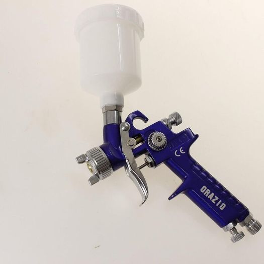 Mini Paint Spray Gun 0.5mm Copper Nozzle 100CC Aluminum Paint Sprayer for Car Auto Furniture Fence Surface Coating Decorating Air Compressor Tool