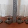 Fabulous Set of Four Vintage Mid-Century Federal Glass Company Juice Glasses in the "Nordic Midnight (Smoke)" Pattern, Circa 1960's Image 7
