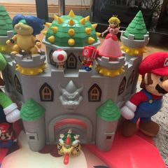Super Mario figures,castles and poster
