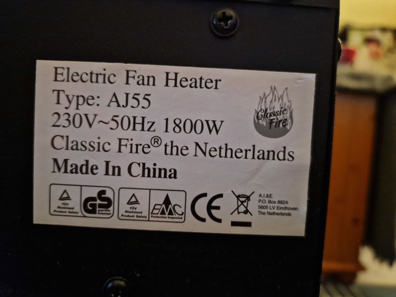 Classic Fire Electric Fan Heater For Sale in Dublin 4, Dublin from Red.Fred