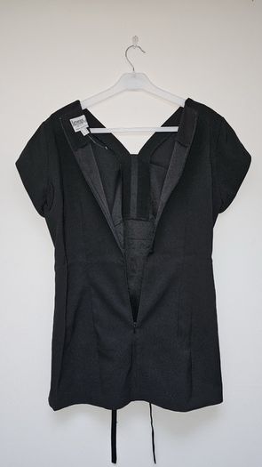Buttercups Beauty uniform for college Bife Black Salon Tunic with Waist Tie, Size 12 (M) Premium Irish Workwear