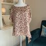 Ladies Pink and Brown Leopard-print Short-sleeve Blouse from Dunnes Stores Image 5
