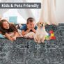 Washable Rugs Living Room Large 200x290cm, Boho Vintage Living Room Rug Carpet with Non-Slip Backing, Soft Low Pile Area Rugs for Bedroom Dining Room Kitchen Office Decor Image 4