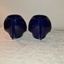 Pair of 1960's Price Kensington pottery blue Pharaoh mugs Image 3
