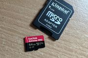 SanDisk 64GB Extreme PRO microSDXC card + SD adapter