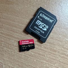SanDisk 64GB Extreme PRO microSDXC card + SD adapter