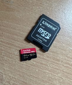 SanDisk 64GB Extreme PRO microSDXC card + SD adapter